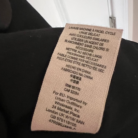 Free People Black Tencel Linen Blend Single Button Blazer Jacket Size XS - Picture 5 of 6